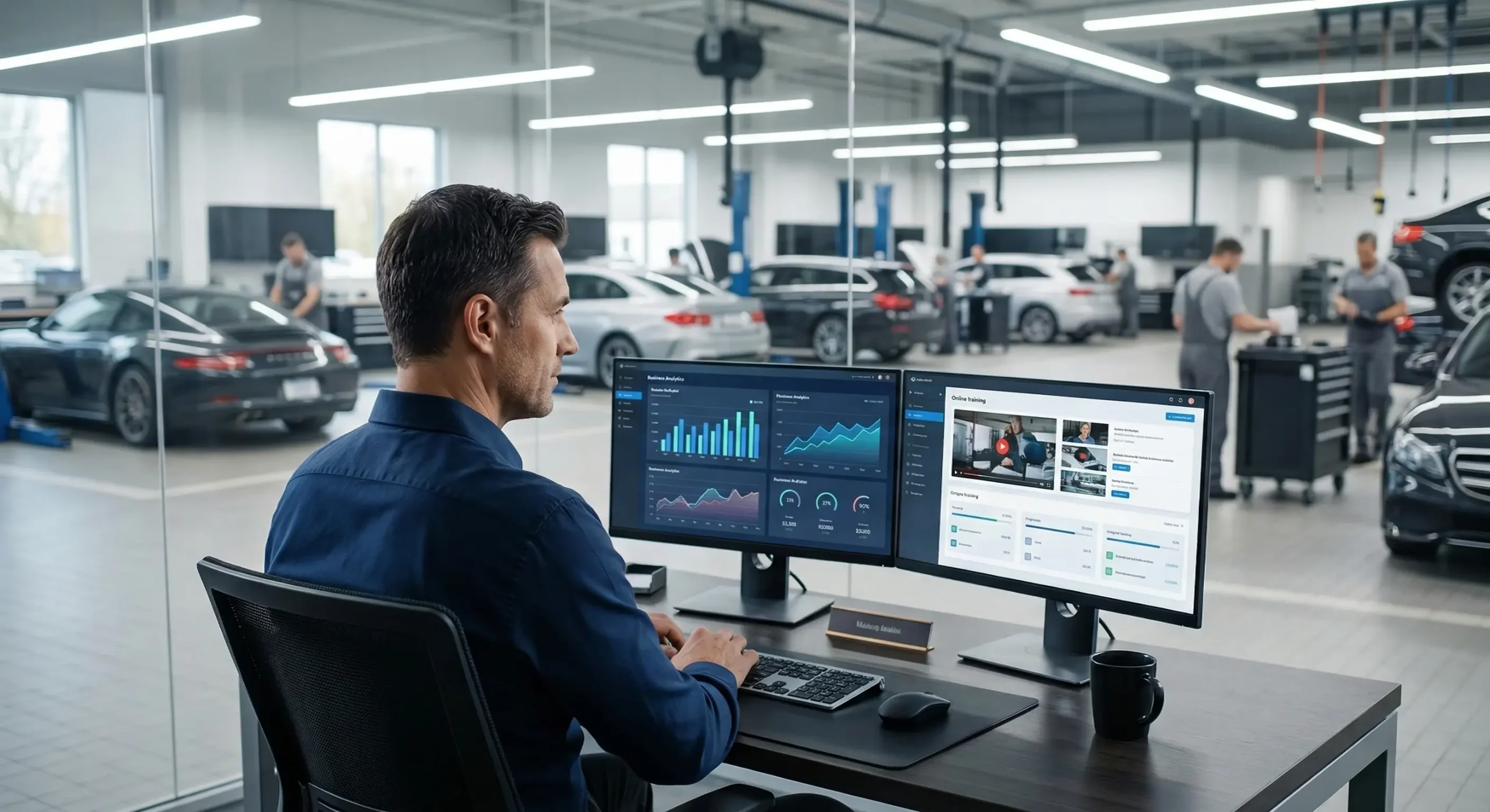 Self-management, data analytics, and online training in collision repair